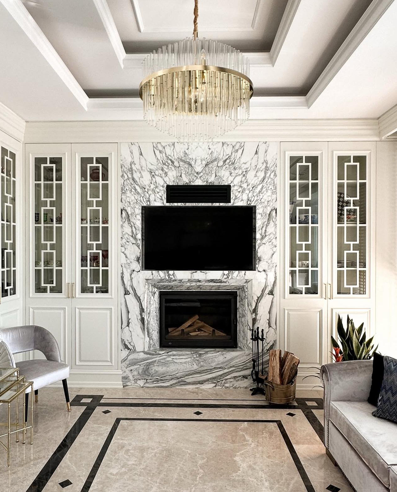 Our Custom Project For Interior Designer - Arabescato Corchia Marble – A Timeless Choice for Luxury Fireplaces