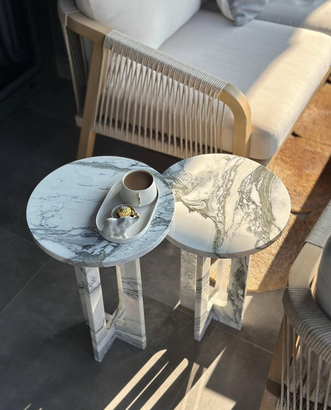 Our Custom Project For Interior Designer - Arabescato Corchia Marble – A Luxurious Choice for Custom Side Tables