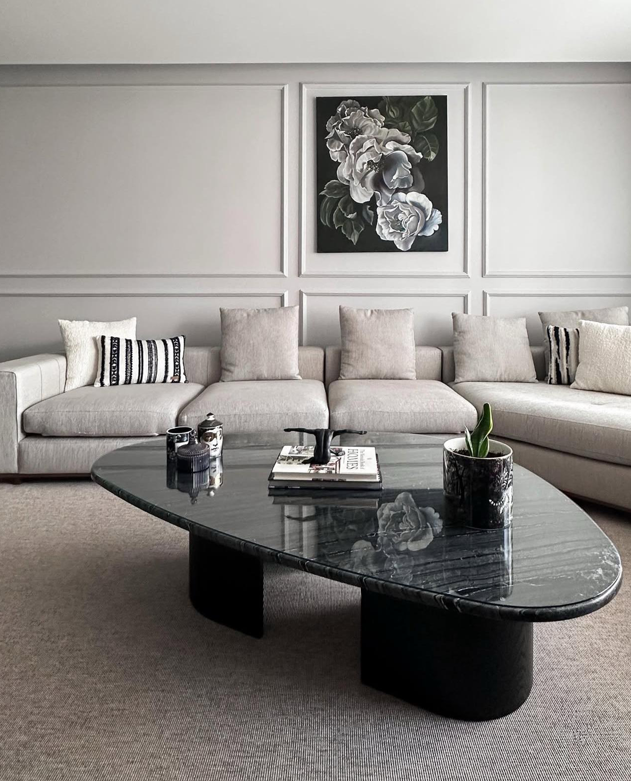 Our Custom Project For Interior Designer - Silver Wave Marble – A Luxurious Choice for Custom Coffee Table Design