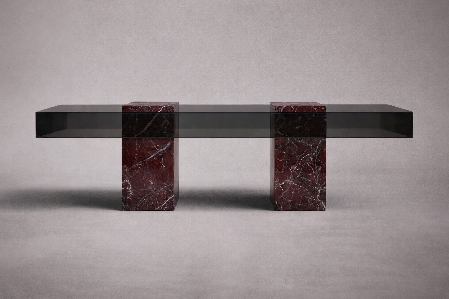 Statue Rectangular Travertine Coffee Table