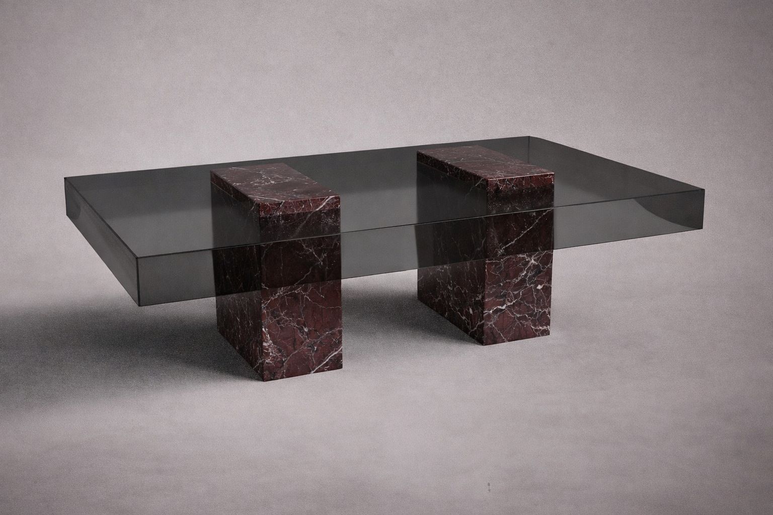 Statue Rectangular Travertine Coffee Table