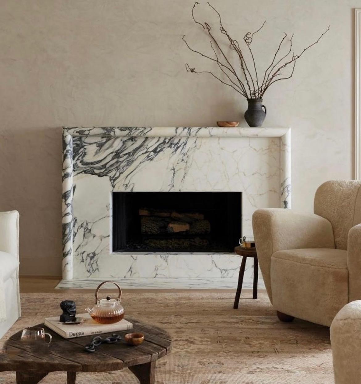 Calacatta Marble Fireplace Mantel
