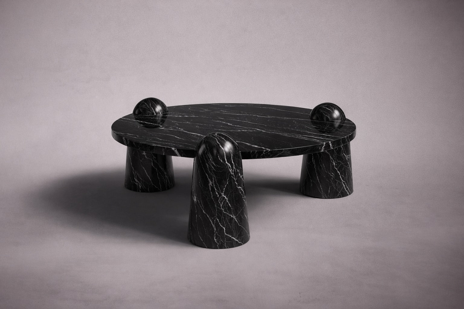 round marble coffee table. black marble coffee table. round black marble coffee table. marble center table. bespoke marble coffee table. black marble center table.