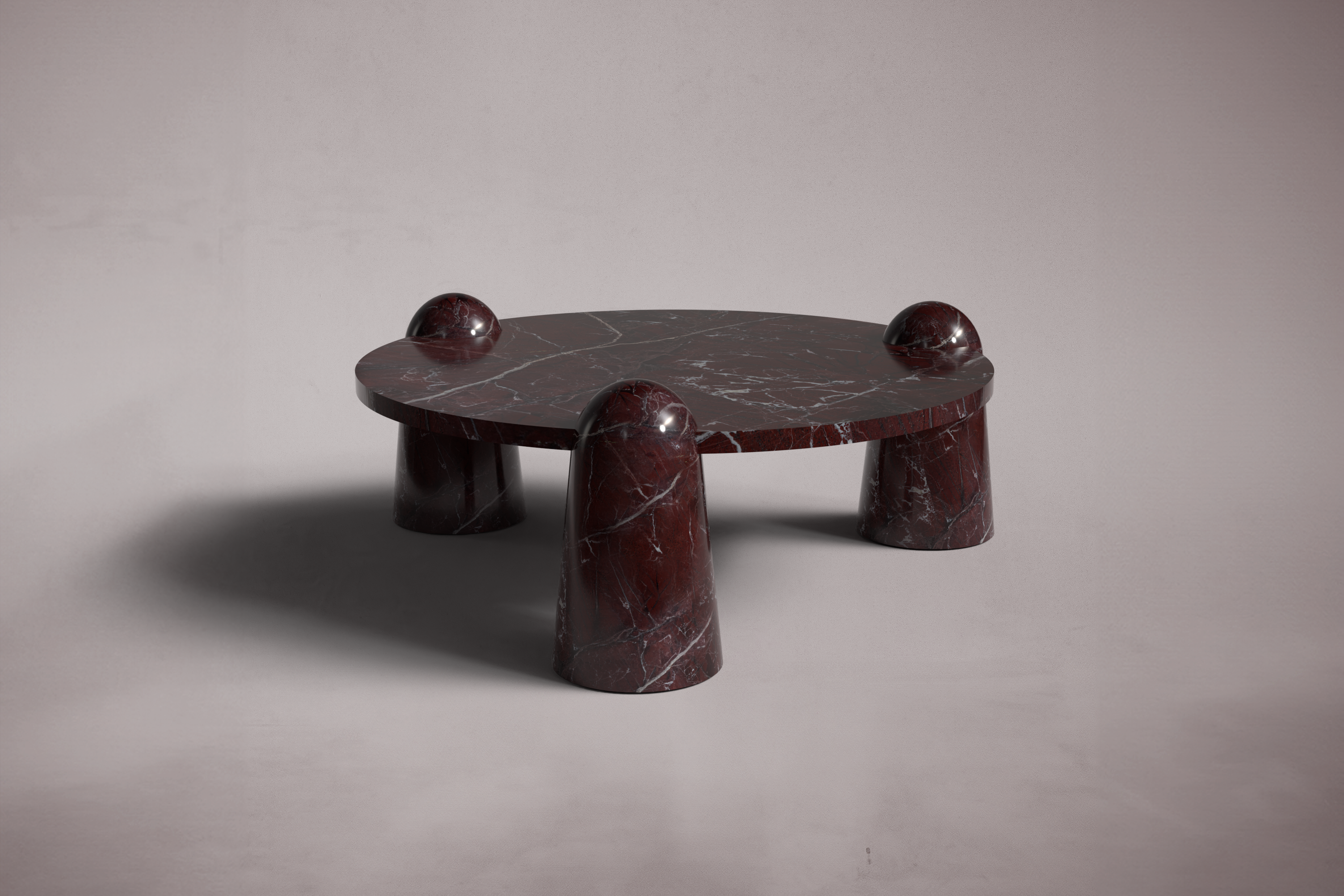 round marble coffee table. red marble coffee table. round red marble coffee table. marble center table. bespoke marble coffee table. red marble center table.