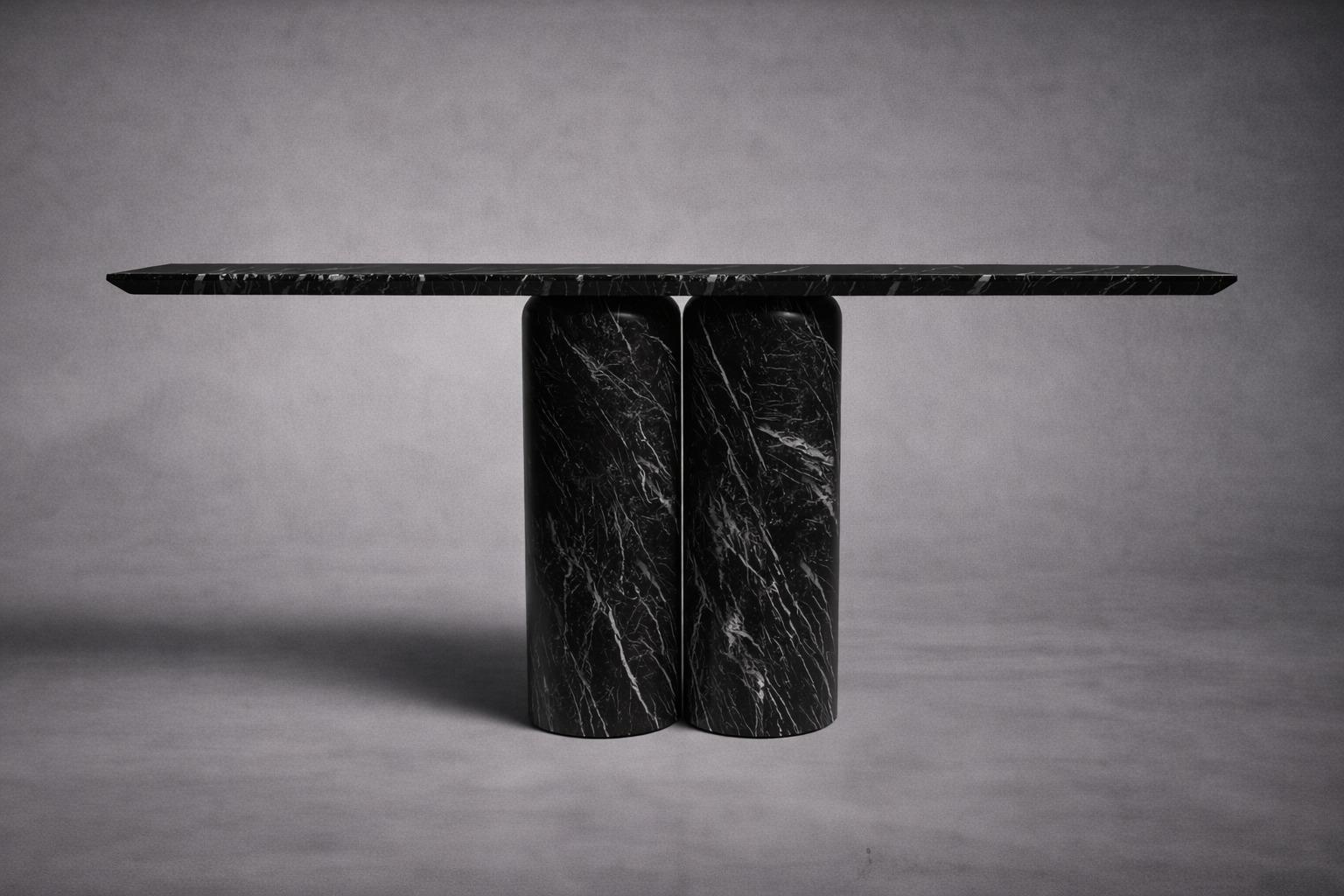 black marble console table. marble console table. rectangular marble console table. custom marble console table. custom marble table. marble hallway table. marble entryway table.