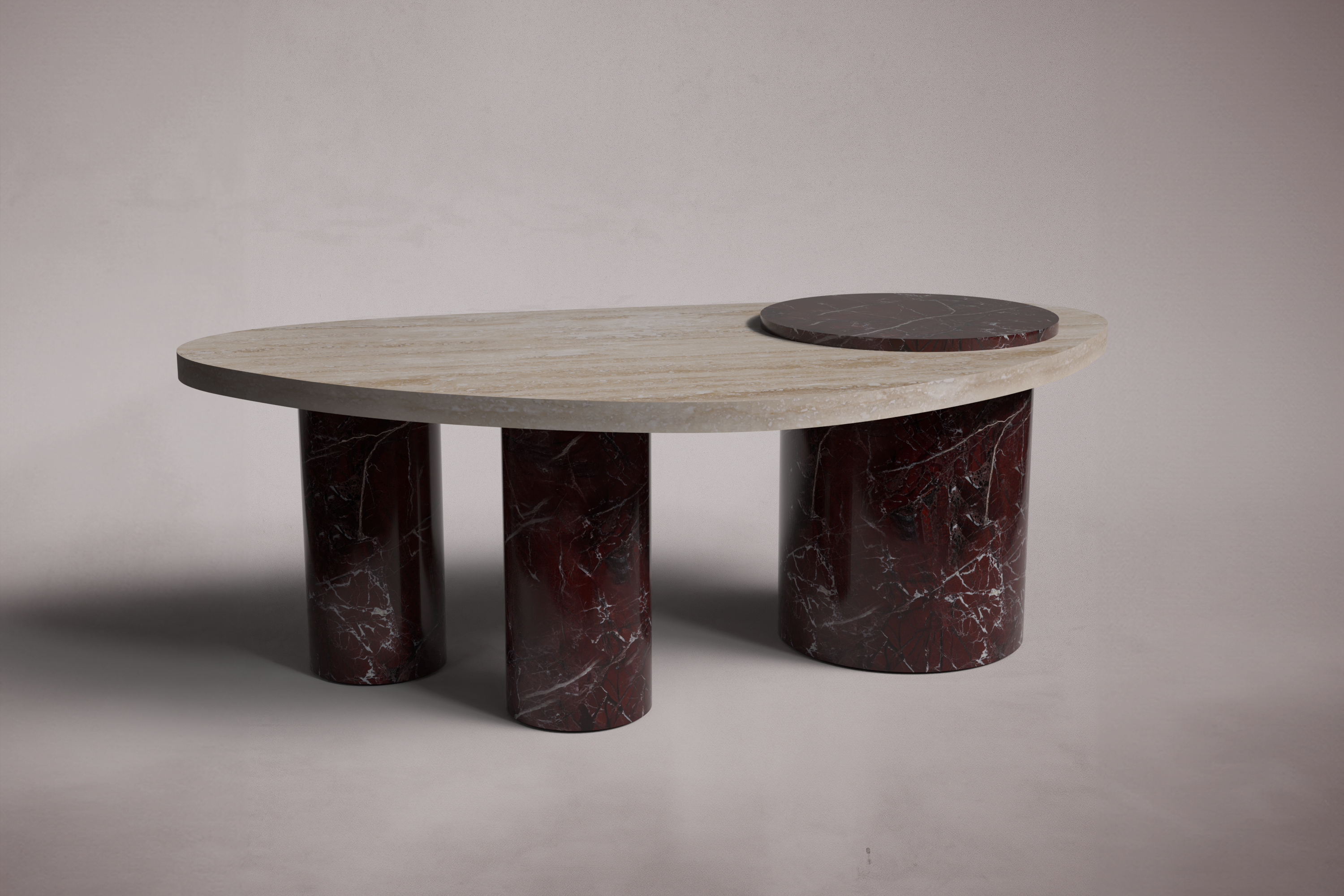 red marble coffee table. marble coffee table. red marble center table. oval red marble center table. custom marble coffee table. bespoke marble coffee table.
