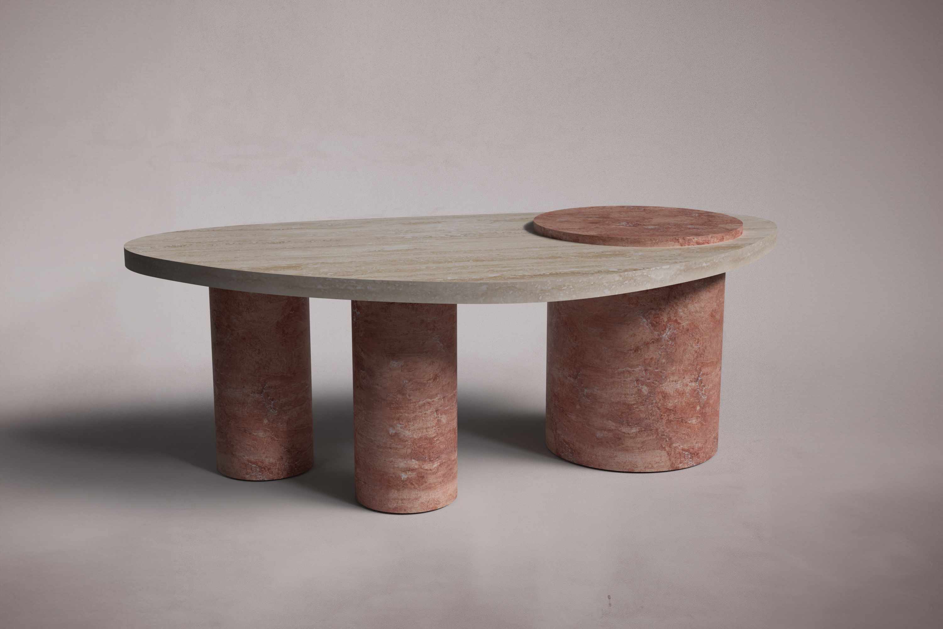 Krita Red Travertine Coffee Table