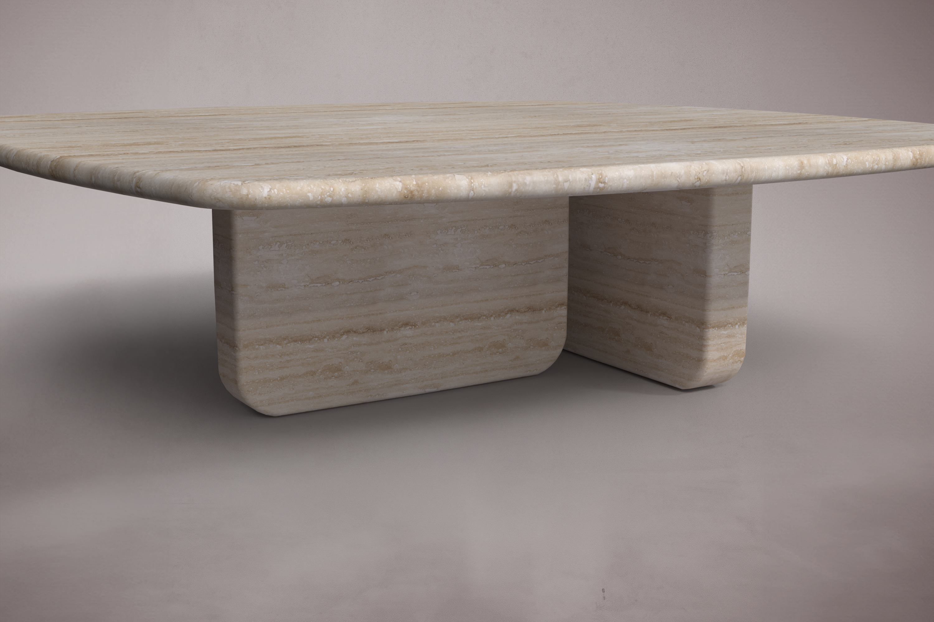 square travertine coffee table. travertine marble coffee table. travertine coffee table. racetrack travertine coffee table. custom travertine coffee table. bespoke travertine coffee table.