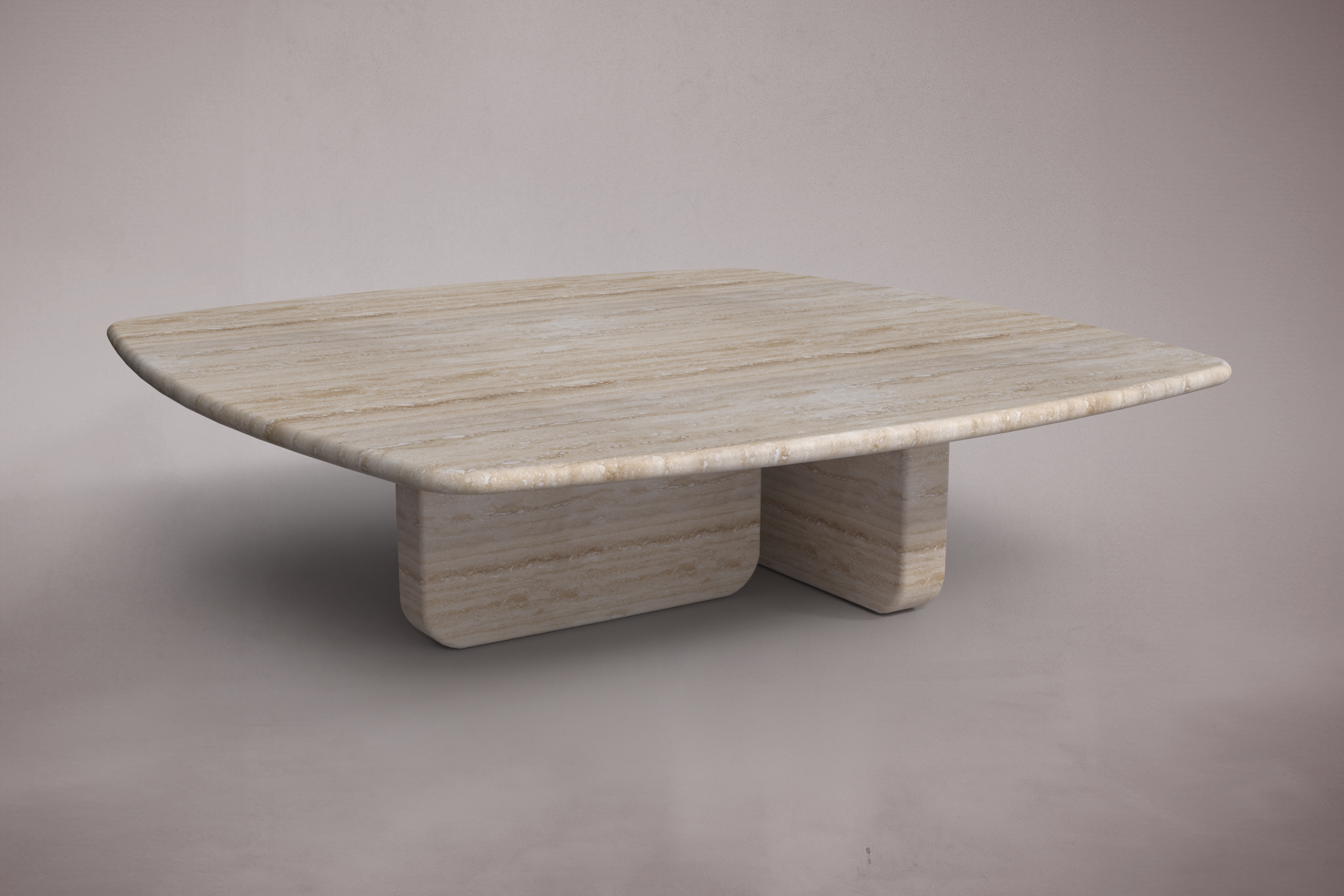 square travertine coffee table. travertine marble coffee table. travertine coffee table. racetrack travertine coffee table. custom travertine coffee table. bespoke travertine coffee table.