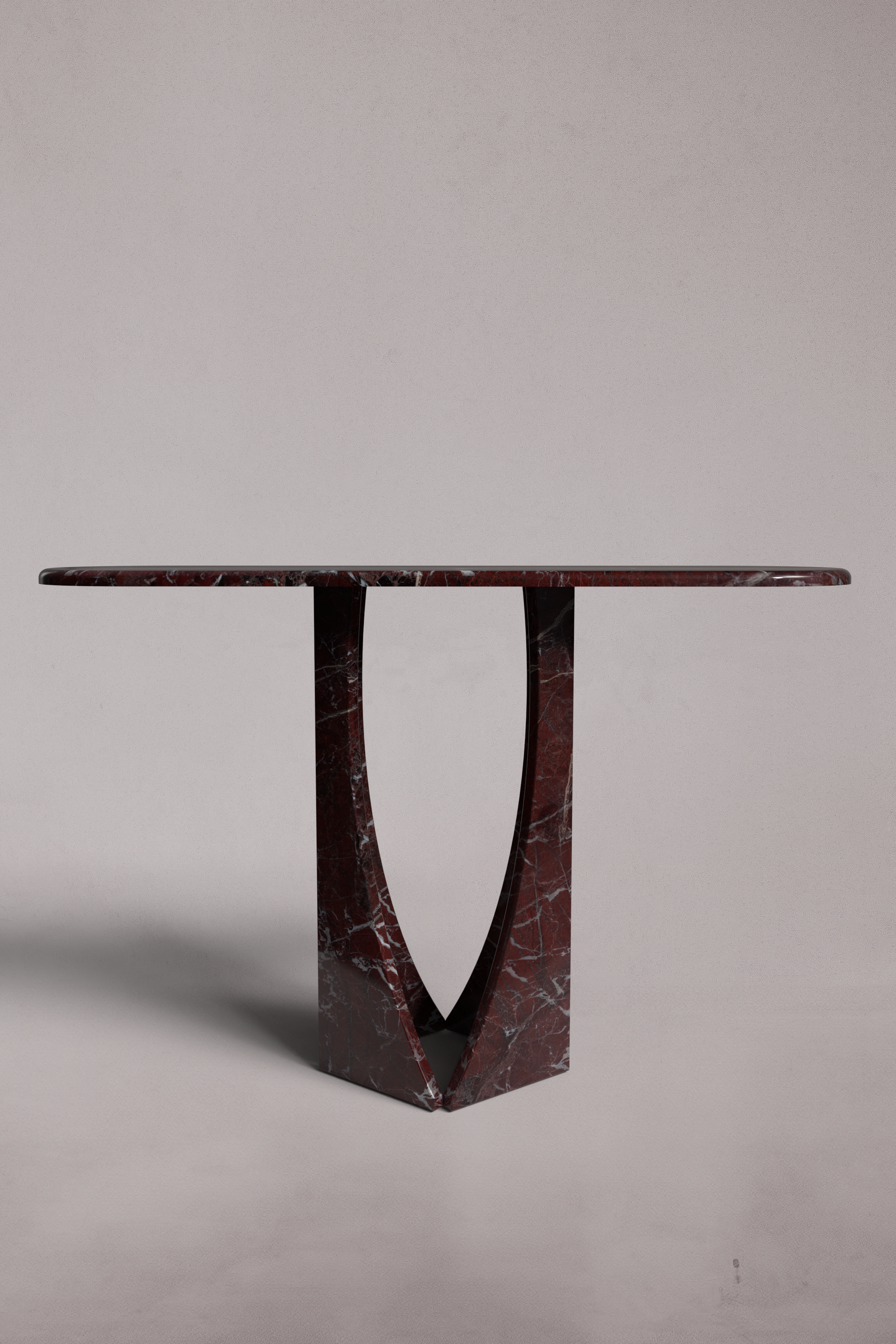 Manchot Rosso Levanto Marble Console Table