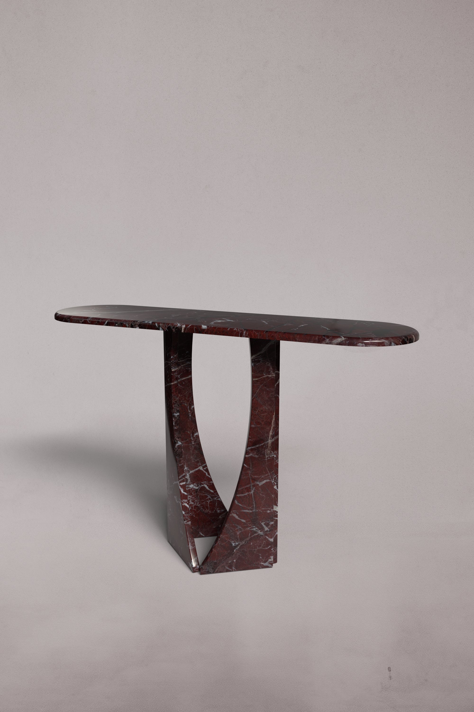 Manchot Rosso Levanto Marble Console Table