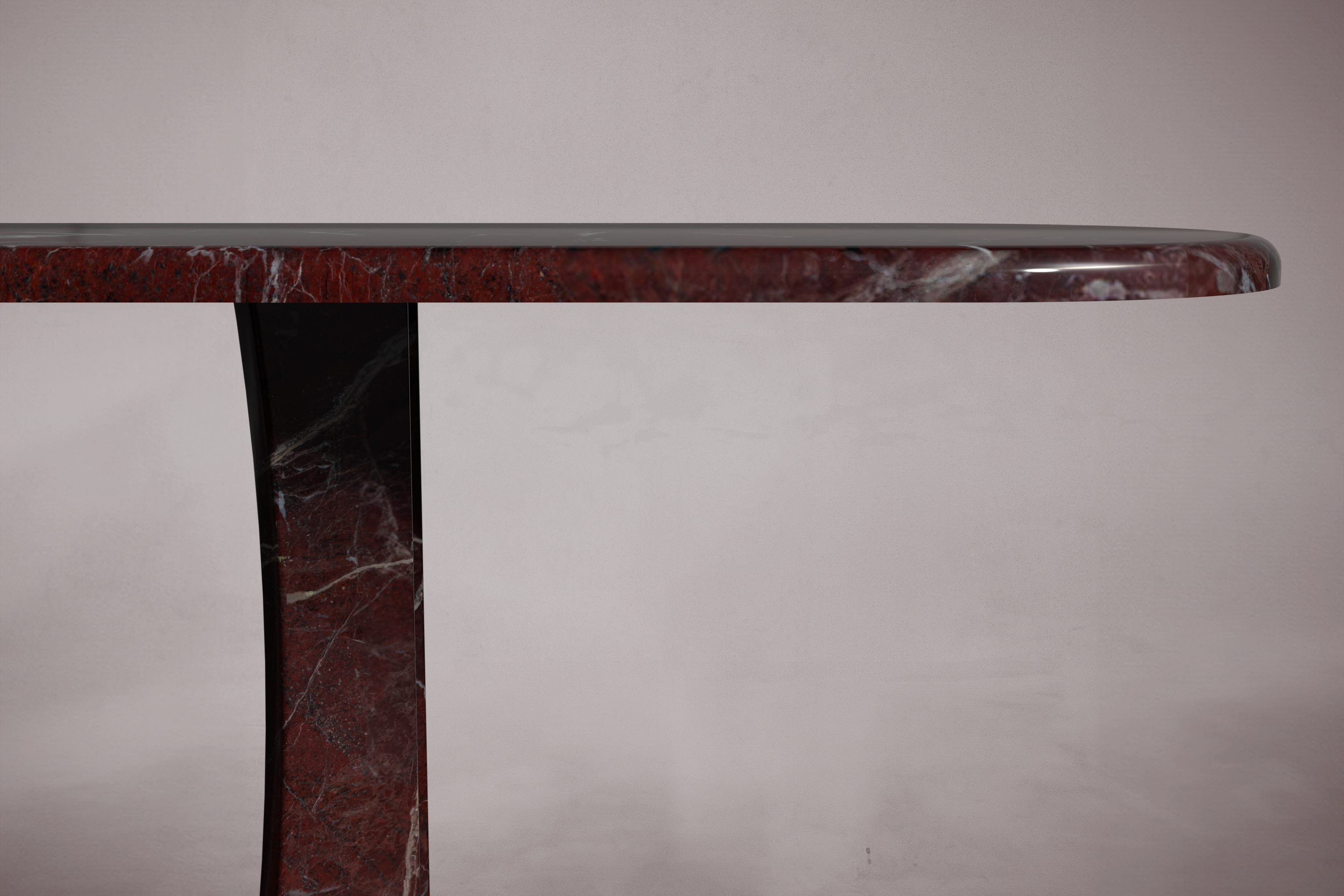 Manchot Rosso Levanto Marble Console Table