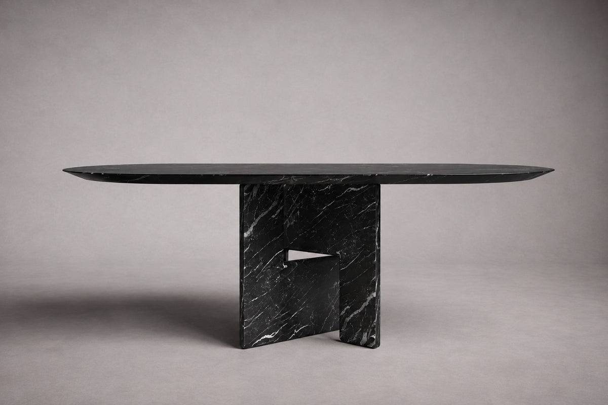 black marble dining table. oval marble dining table. oval black marble dining table. black marble table. custom marble dining table. custom black marble dining table. large marble dining table. outdoor marble dining table.