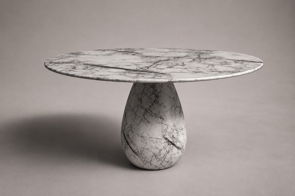 white marble dining table. white round marble dining table. round marble table. white marble table. custom round marble dining table. custom marble table. round marble dining table. round marble living room table.