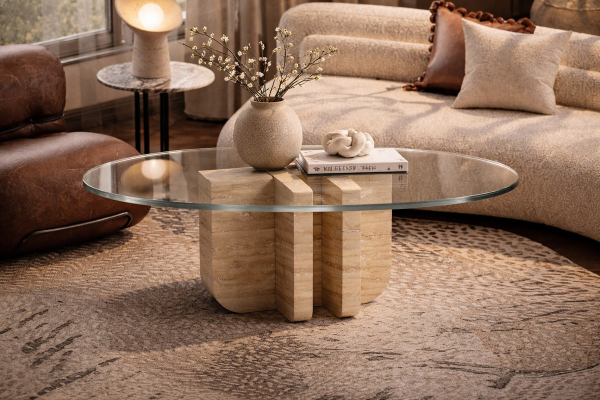 oval travertine coffee table. travertine coffee table. travertine center table. oval travertine center table.