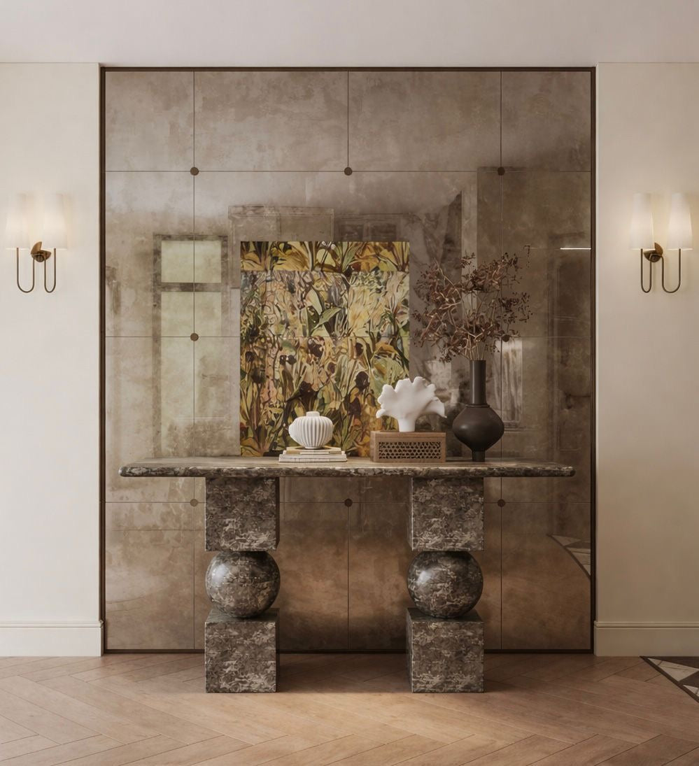 Axis Emperador Dark Marble Console Table