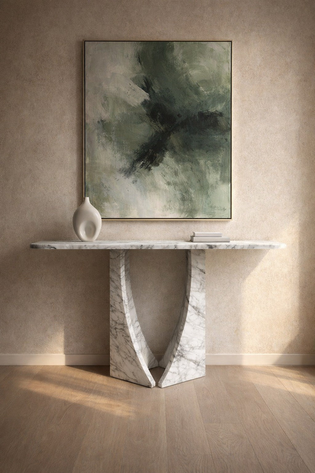 Manchot Lilac Marble Console Table