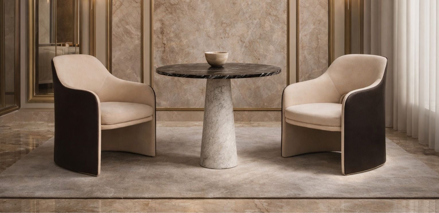 Ying Alexander Black Marble Round Table