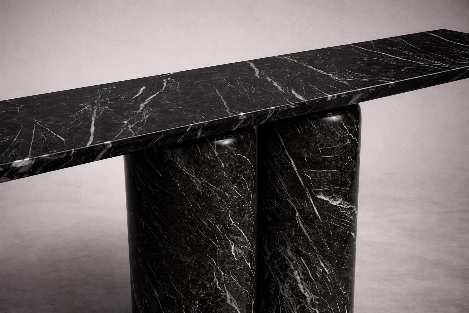 black marble console table. marble console table. rectangular marble console table. custom marble console table. custom marble table. marble hallway table. marble entryway table.