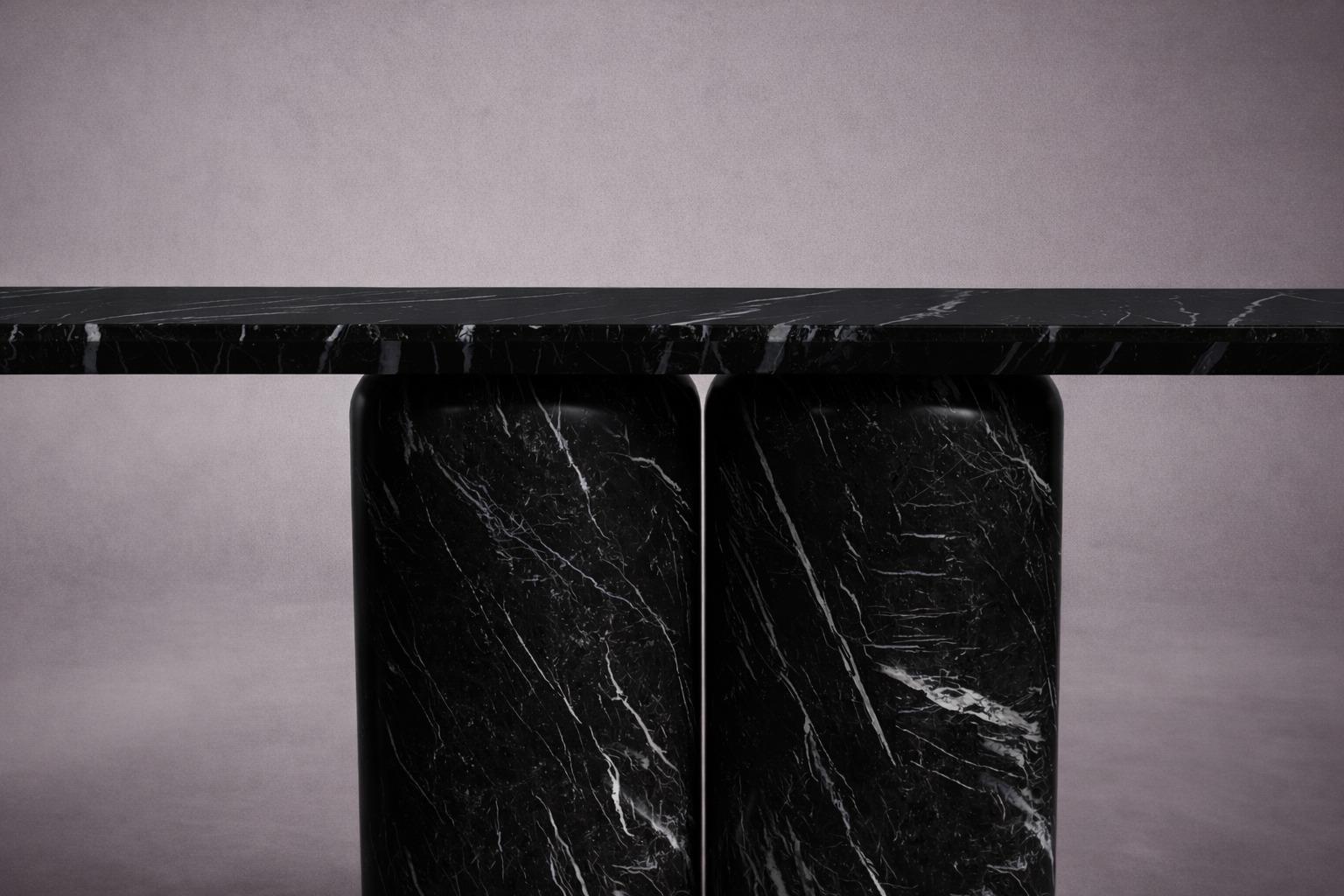 black marble console table. marble console table. rectangular marble console table. custom marble console table. custom marble table. marble hallway table. marble entryway table.