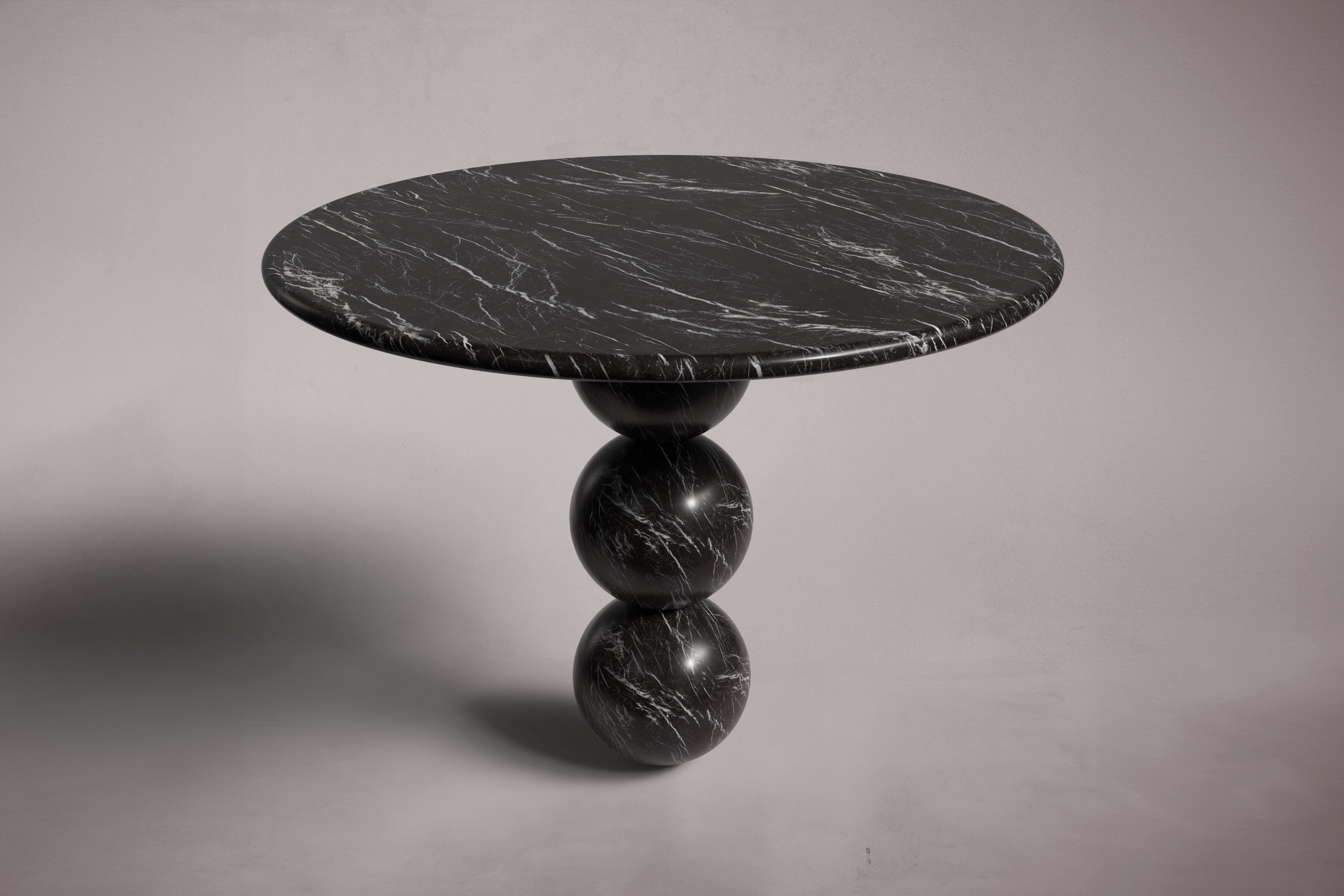 black marble round table. round black marble dining table. black marble entry table. black marble hallway table. custom marble dining table. custom marble table. custom black marble dining table.