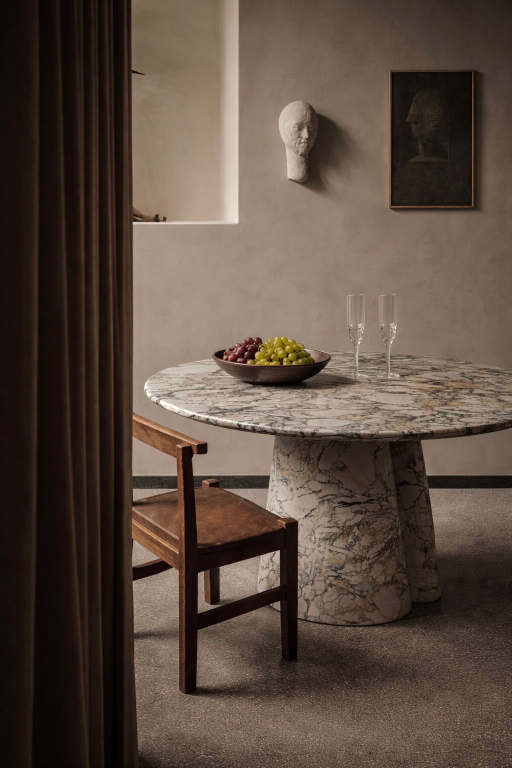 white marble round table. round white marble dining table. white marble entry table. white marble round entry table. white marble hallway table. custom marble dining table. custom marble table. custom white marble dining table.