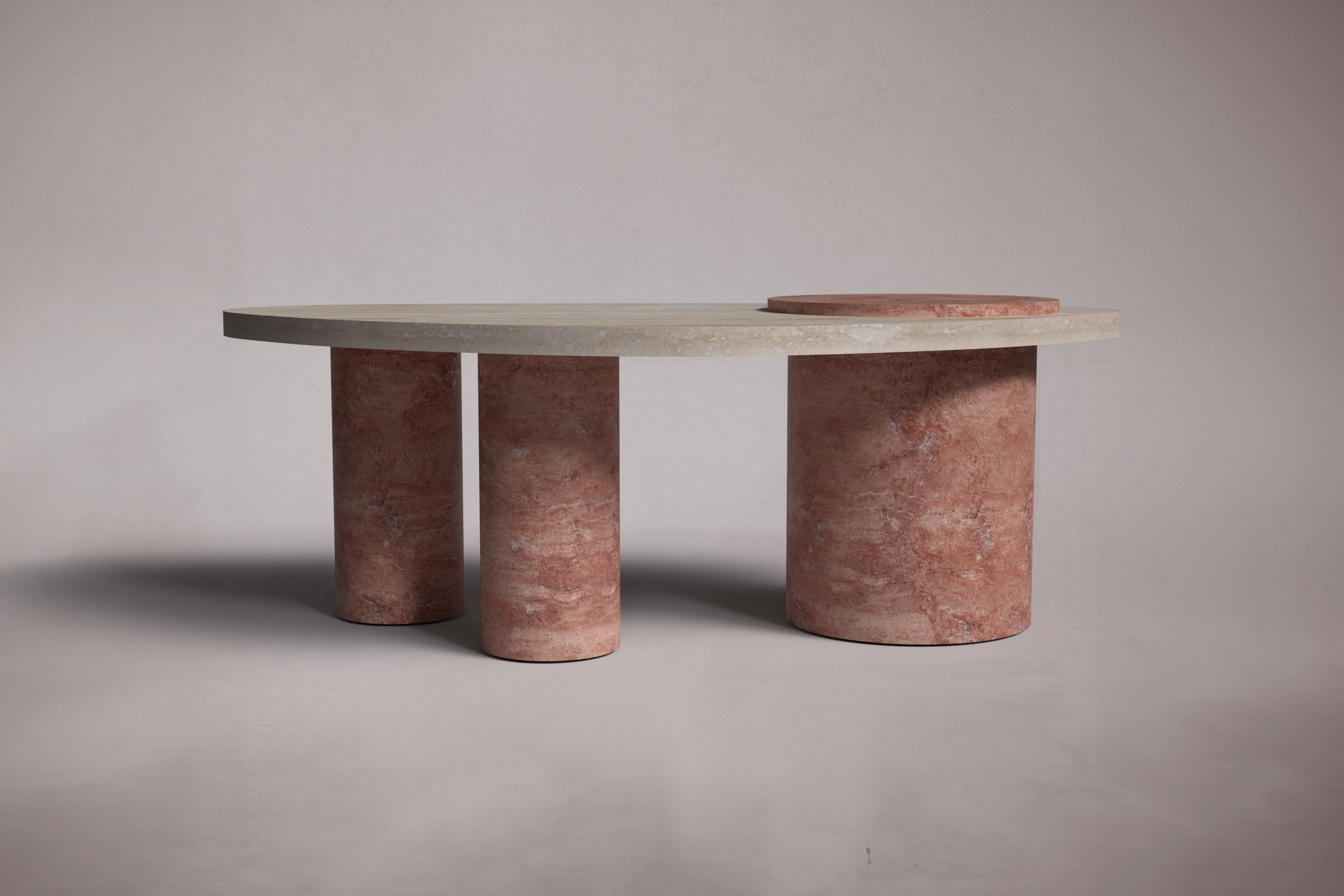 Krita Red Travertine Coffee Table