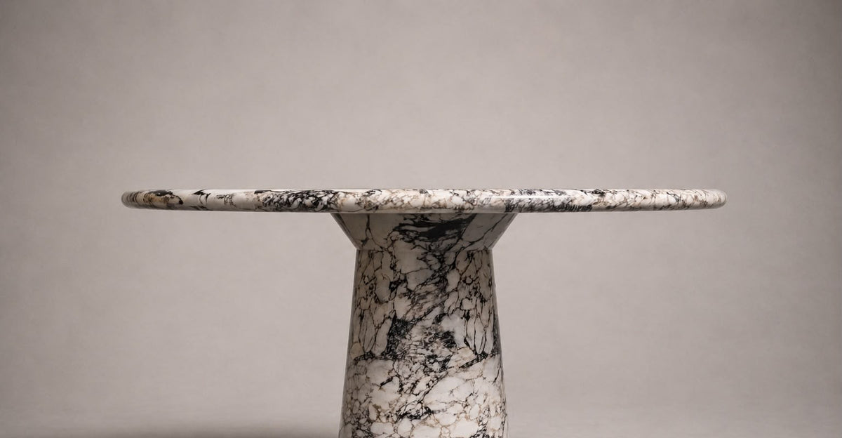 Le Cou Calacatta Viola Marble Round Table