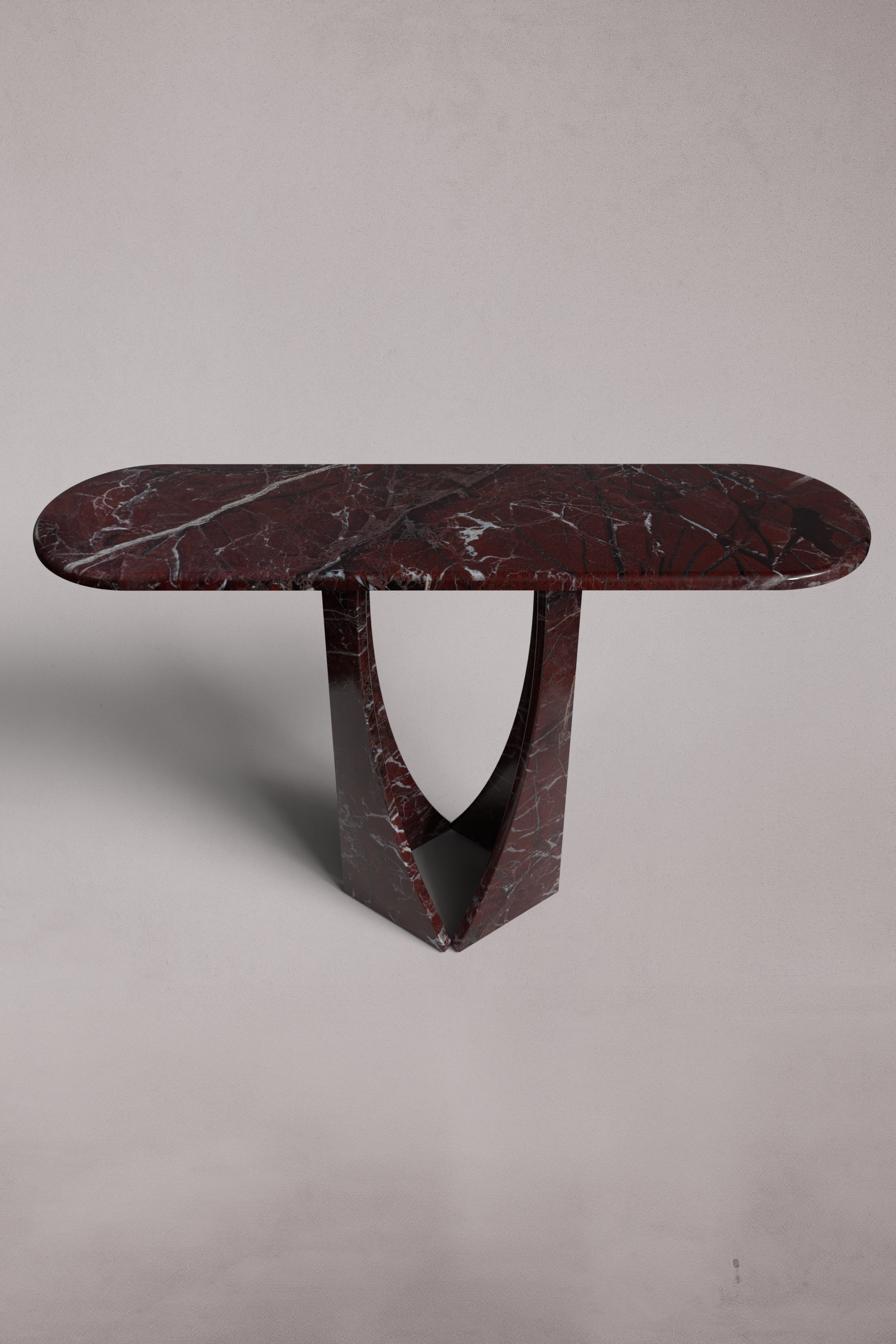 Manchot Rosso Levanto Marble Console Table