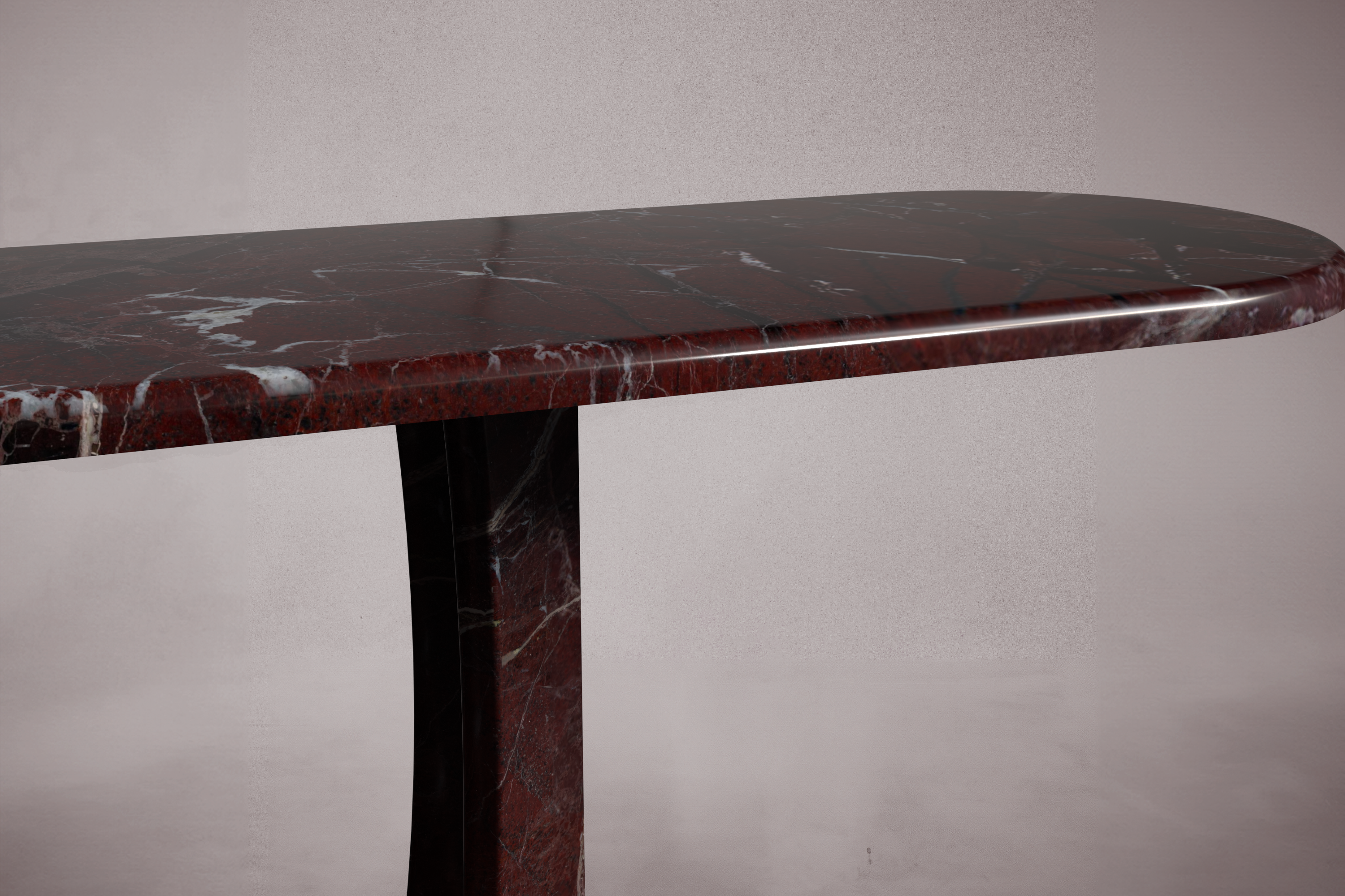 Manchot Rosso Levanto Marble Console Table