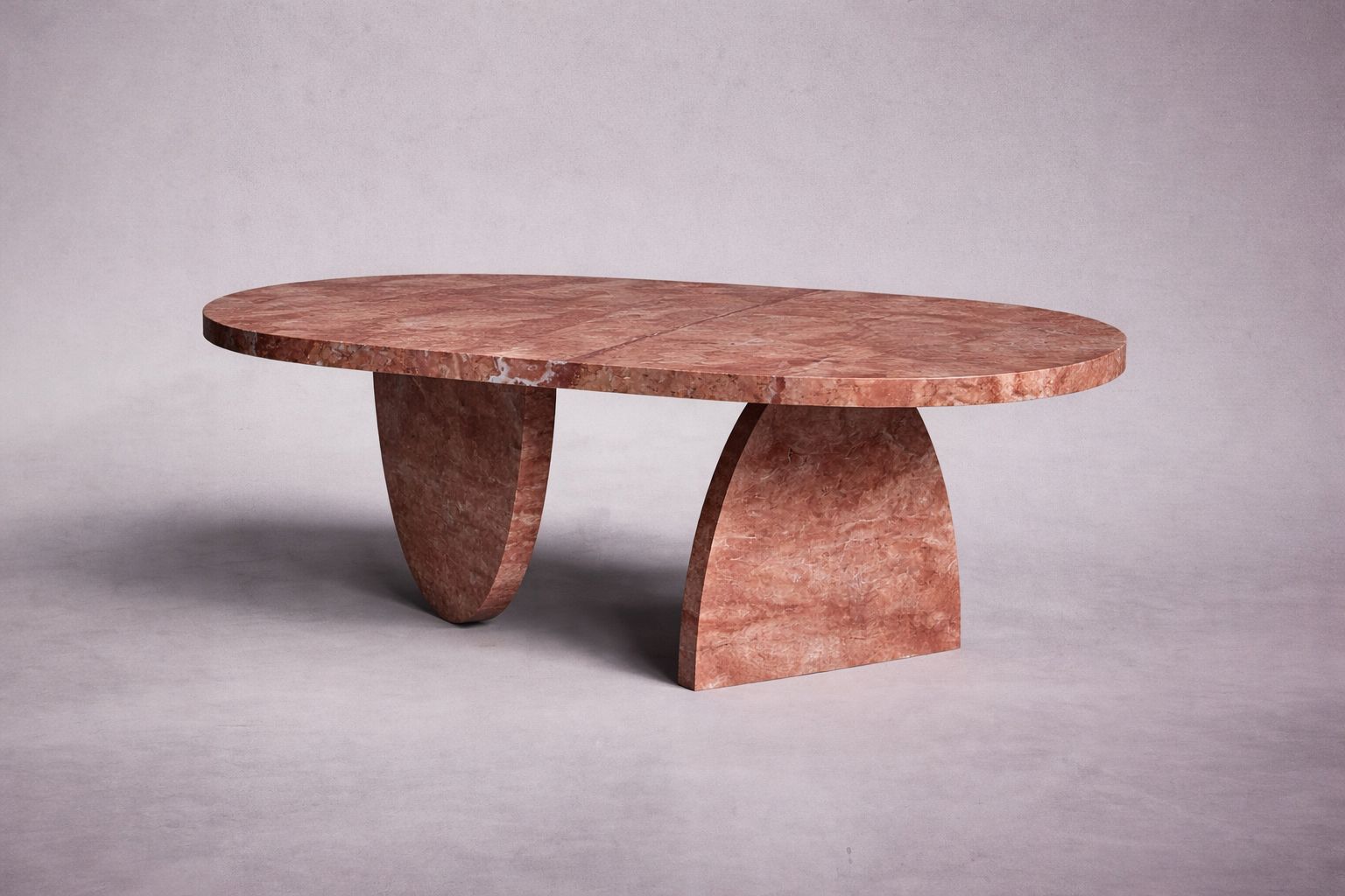 Pilar Travertine Oval Coffee Table
